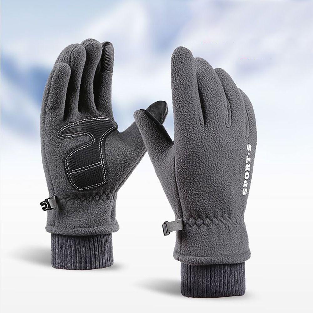 Windproof Touch Screen Gloves Thicken Finger Flip Cover Gloves 2023 New Ski Gloves Autumn Winter