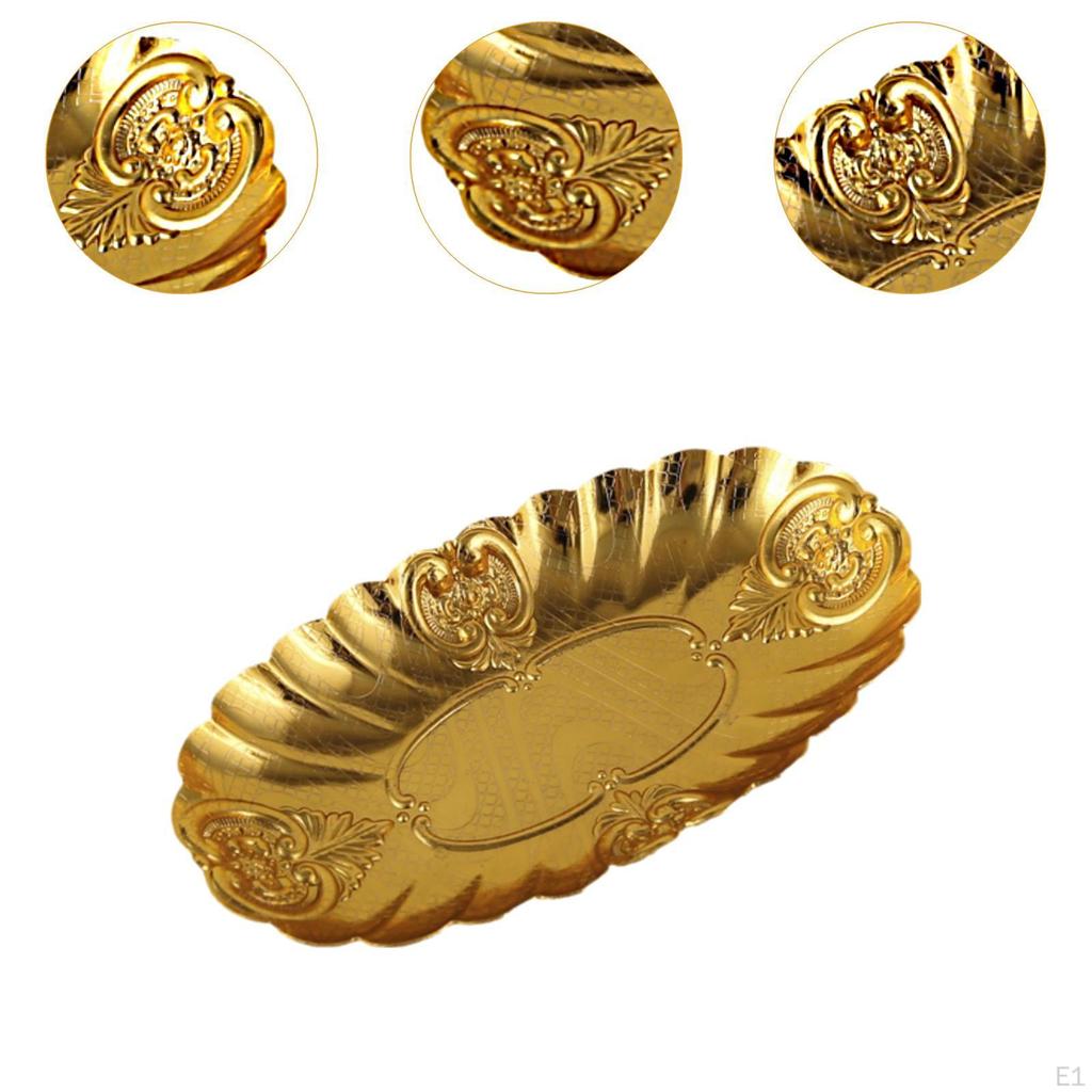 Контейнер для конфет и орехов, стильный креативный декоративный металлический поднос для сервировки, овальный