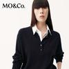 MO&Co. Women's Faux Two-Piece Wool-Cashmere Knit Sweater