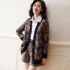 Srcr Women's Pure Wool Jacquard Knitted Cardigan