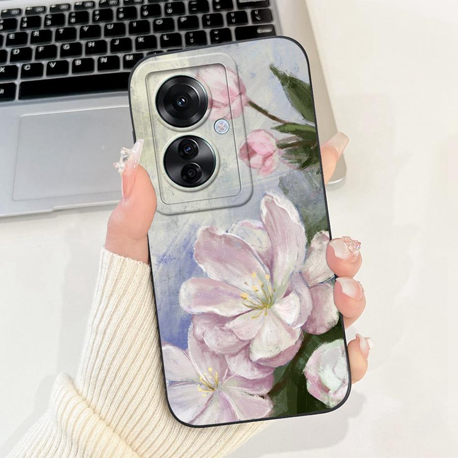 Защитный чехол для линз для OPPO Reno11 F CPH2603 Модный окрашенный мягкий силиконовый задний чехол для чехлов телефона Oppo Reno 11F 5G