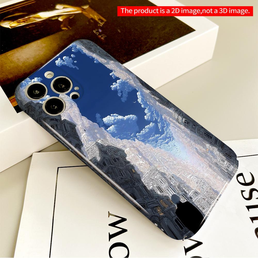 Skyward Cityscape Urban Fantasy Art Phone Case All inclusive film hard phone case, compatible with iPhone 18 Pro Max 17 16 15 14 13 12 11