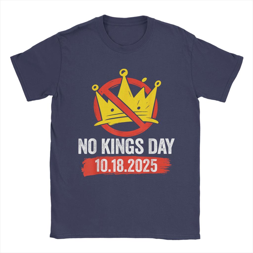 No Kings Day Patriotic October 18 2025 T-Shirts Men Creative Cotton Tee Round Neck Short Sleeve T Shirts Gift Idea merchandise