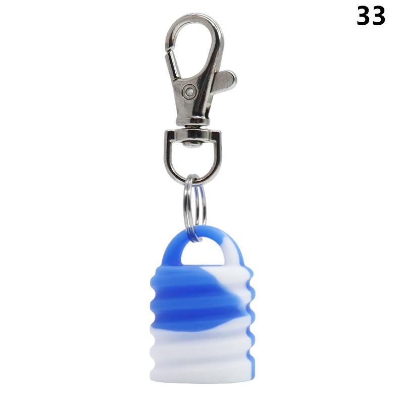 Practical Silicone Keychain Cap lip gloss accessories Portable Durable Holder Keychain Compatible For Lipstick Storage Cap