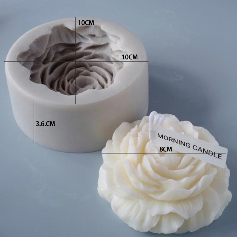 Силиконовая форма для свечей «сделай сам», форма для мыла с цветком пиона, подарок ручной работы для ароматических свечей, шоколадного льда