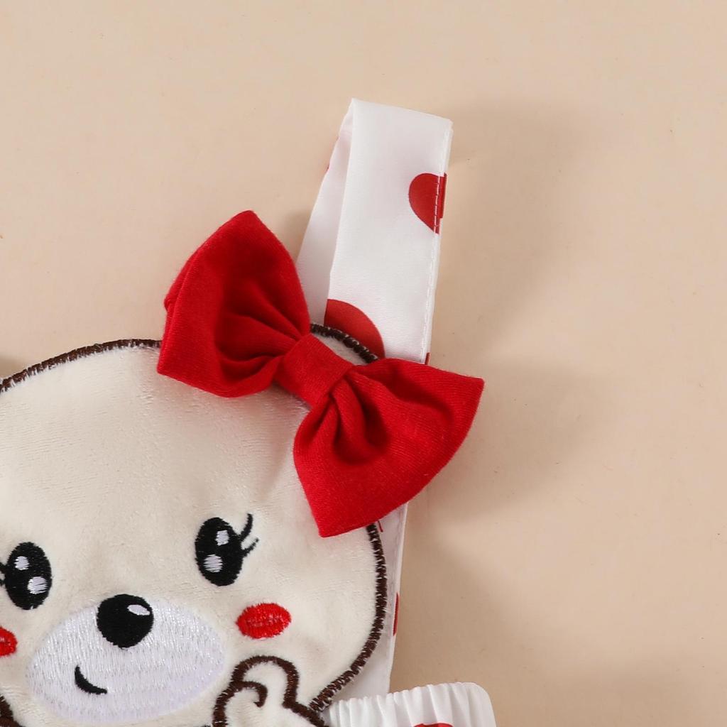 Sweet Cartoon Bear Baby Girl Summer Skirt Set - Includes Solid Color Short-Sleeved Top, Suspender Skirt, and Hairband.