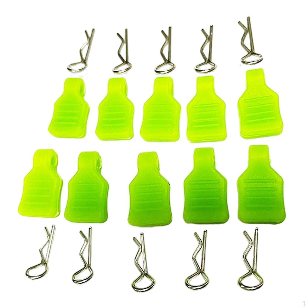 Clips, RC Car R Pins with 10 Tab Universal for SCX24 1:24 1:18 Crawler Buggy Accessory Spare