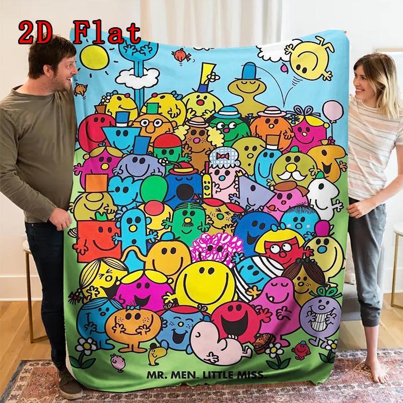 Gentlemen theme 2D Flat Pattern Flannel Blanket High quality All Seasons Warmth and Comfort Perfect for Christmas Gifts.P260914531
