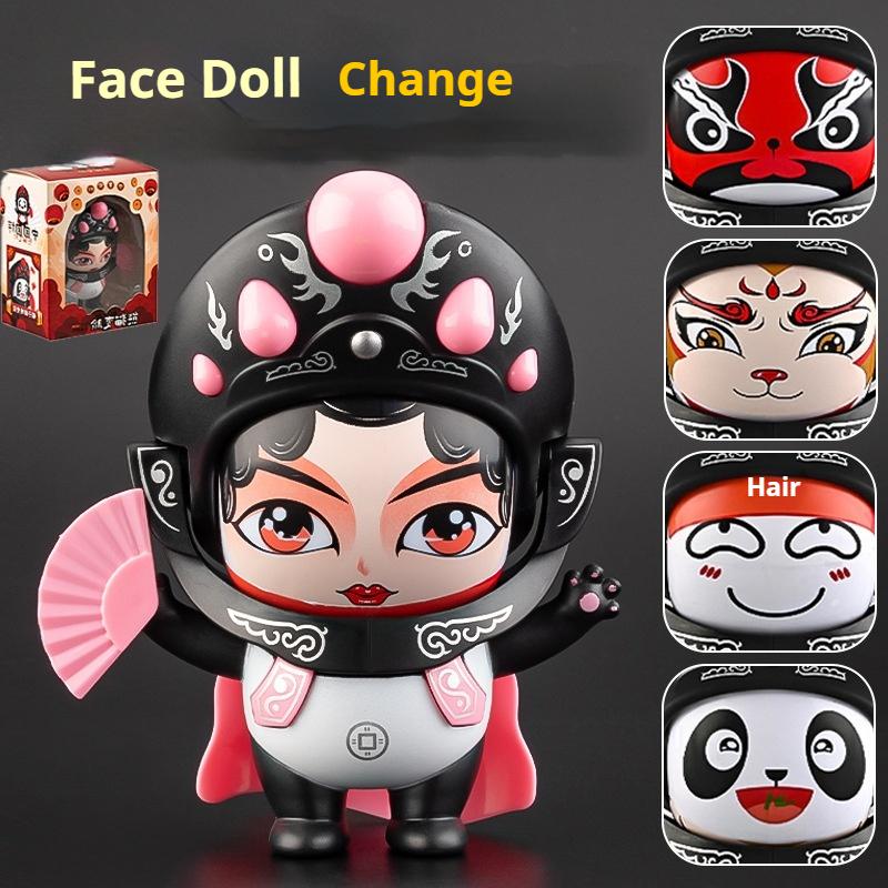 Национальная тенденция Культура Панда Кукла, меняющая лицо Маска Сычуаньской оперы Маленькая кукла Сувенир Креативная специальная игрушка