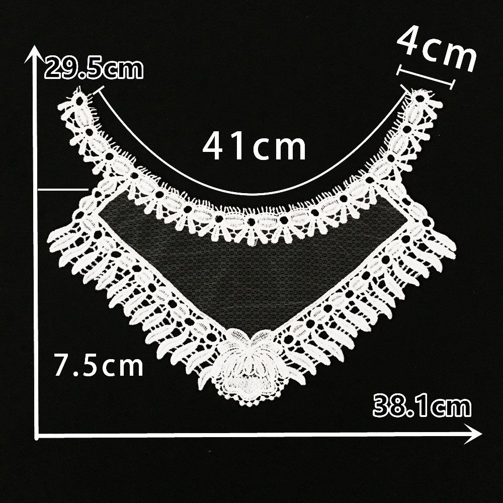White I Milk Silk Embroidery Hollow Collar Sewing Lace Diy Decoration With Clothing Accessories Collar Accessories