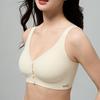 Front-buttoned Bra Women's Fixed Cup Underwear Women's Seamless Bra No Underwire Breast Retraction One-piece Breathable Bra Push Up Bra