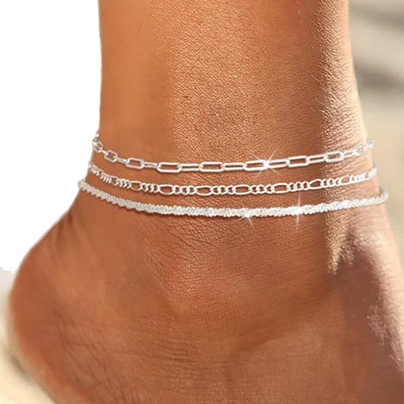 Stylish Waterproof Layered Ankle Bracelets 2/3Pcs for Women Ideal for Beach and Weekend Getaways