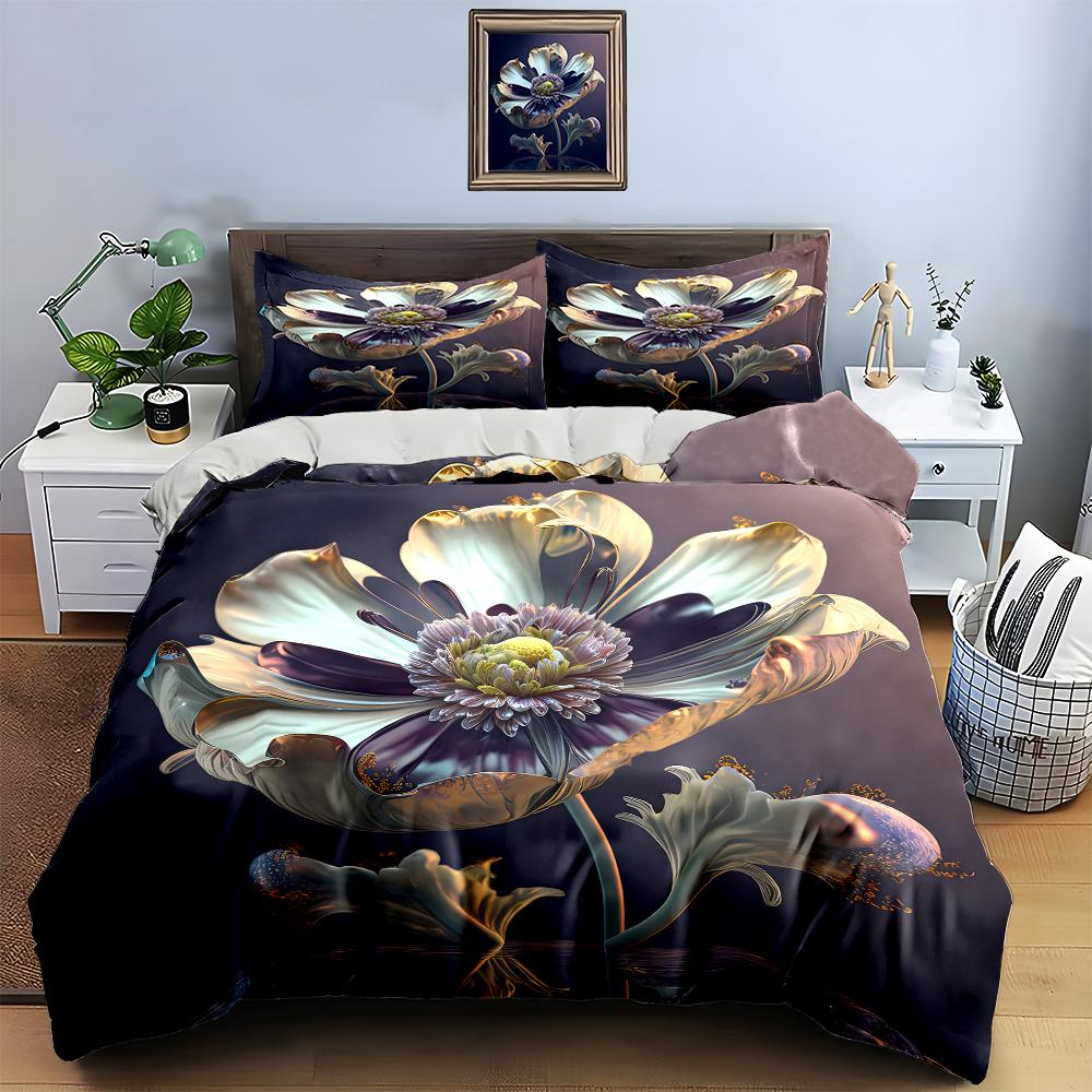 Elegant floral design. Bedding Duvet cover sets Duvet covers Pillowcases gifts (1 * Duvet Cover 2 * Pillowcases, without duvet insert)