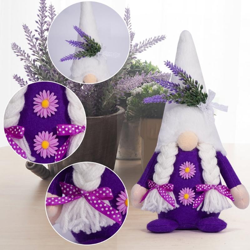Swedish Dwarfs Lavender Gnomes Figures Plushs Nordic Dwarfs Handmade Plushs Doll Perfect Gift for Women Girl Kids