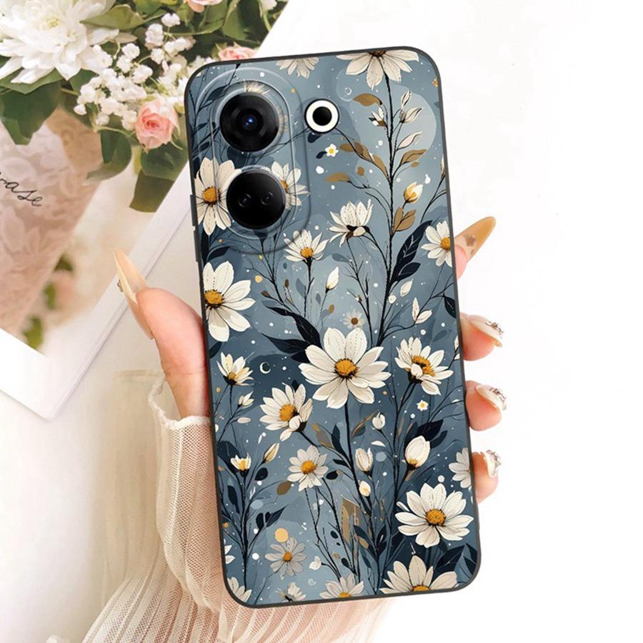 Чехол для телефона Tecno Camon 20 Premier CK9n Чехол Модный Минимализм бант цветок Мягкий Силиконовый Корпус Tecno Camon20 20Pro Funda