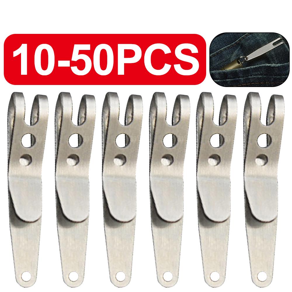 10-50 карманных инструментов из нержавеющей стали, сумка для ремня, подвесной зажим, мини-металлические пряжки для ключей, карманные зажимы, карабин, гаджет для отдыха на природе