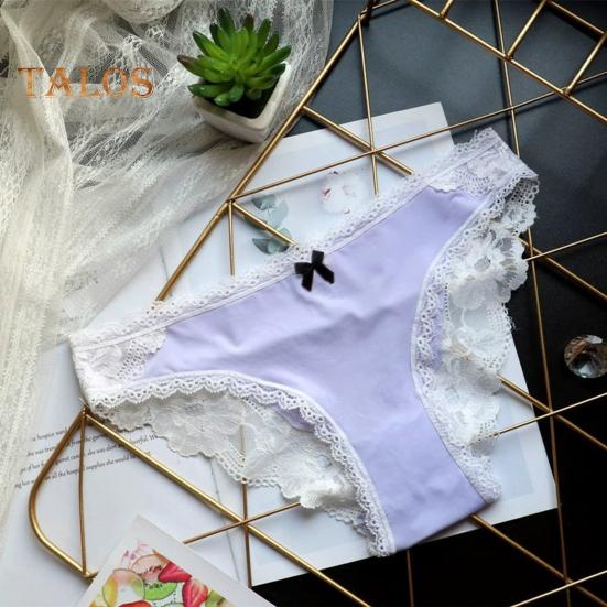 Женское нижнее белье Ice Silk, сексуальные кружевные трусики с низкой талией, бесшовные трусы-шорты, дышащие, эластичные трусы
