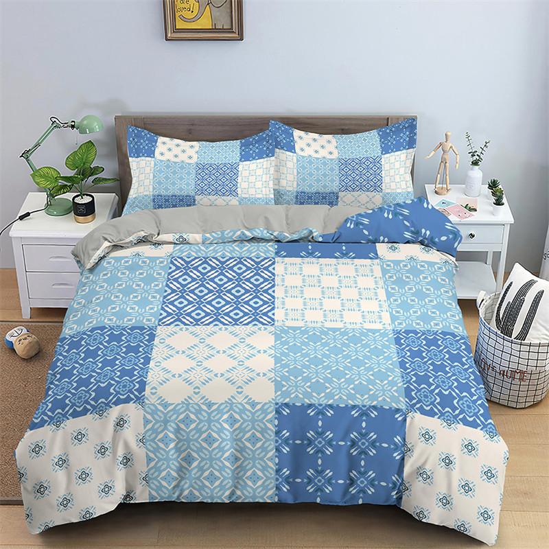 Пододеяльник с геометрическим узором в скандинавском стиле, комплект постельного белья с абстрактным рисунком, односпальная кровать размера «king-size» для подростков, взрослых, декор комнаты, одеяло из микрофибры, наволочки