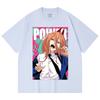 230 Gsm 100% Cotton Chainsaw Man V49 Power Print Unisex Heavy Cotton T Shirt