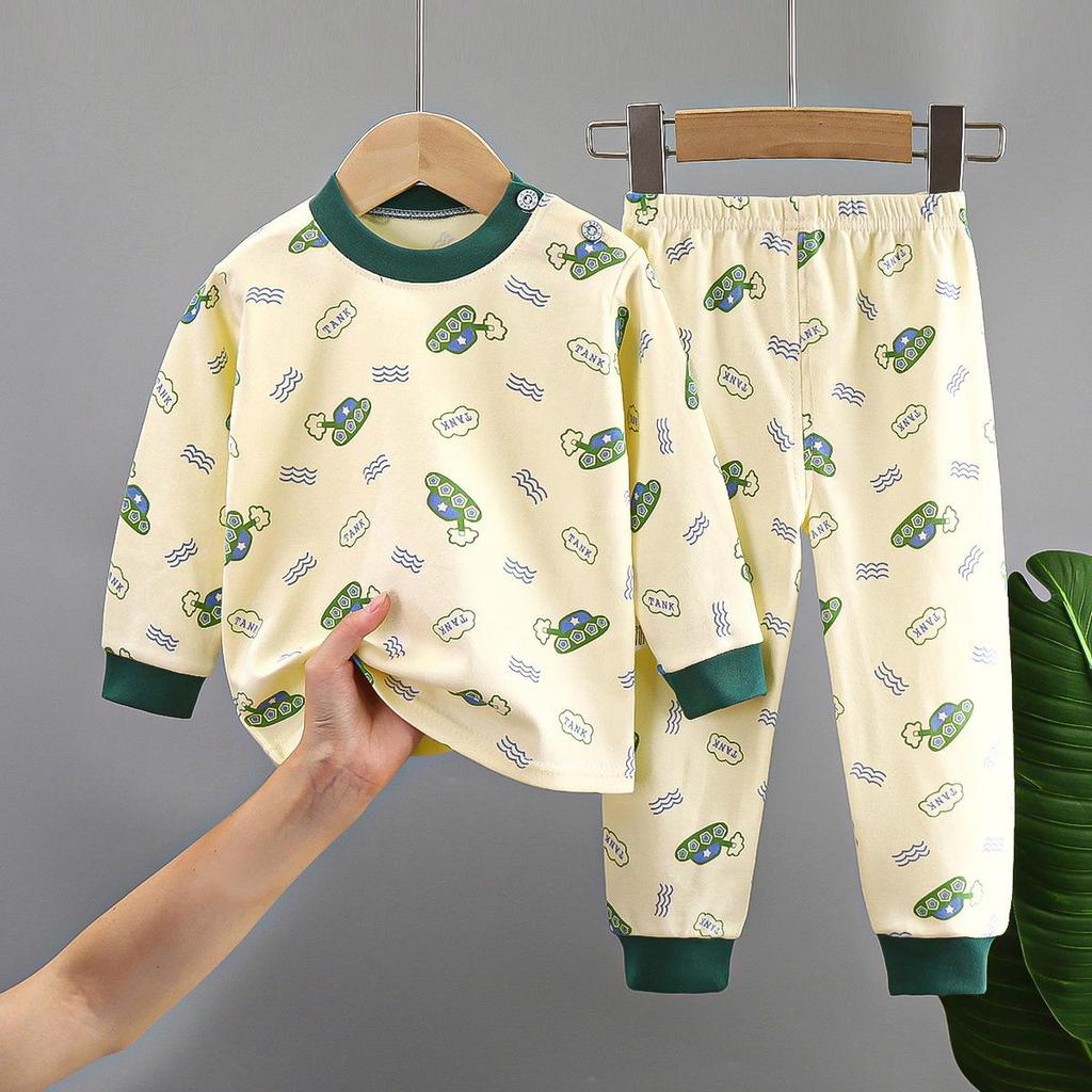 Children's Underwear Set Pure Cotton New Boys' Home Clothes Baby's All Cotton Warm Girls' Autumn Clothes Autumn Pants Children's Clothes