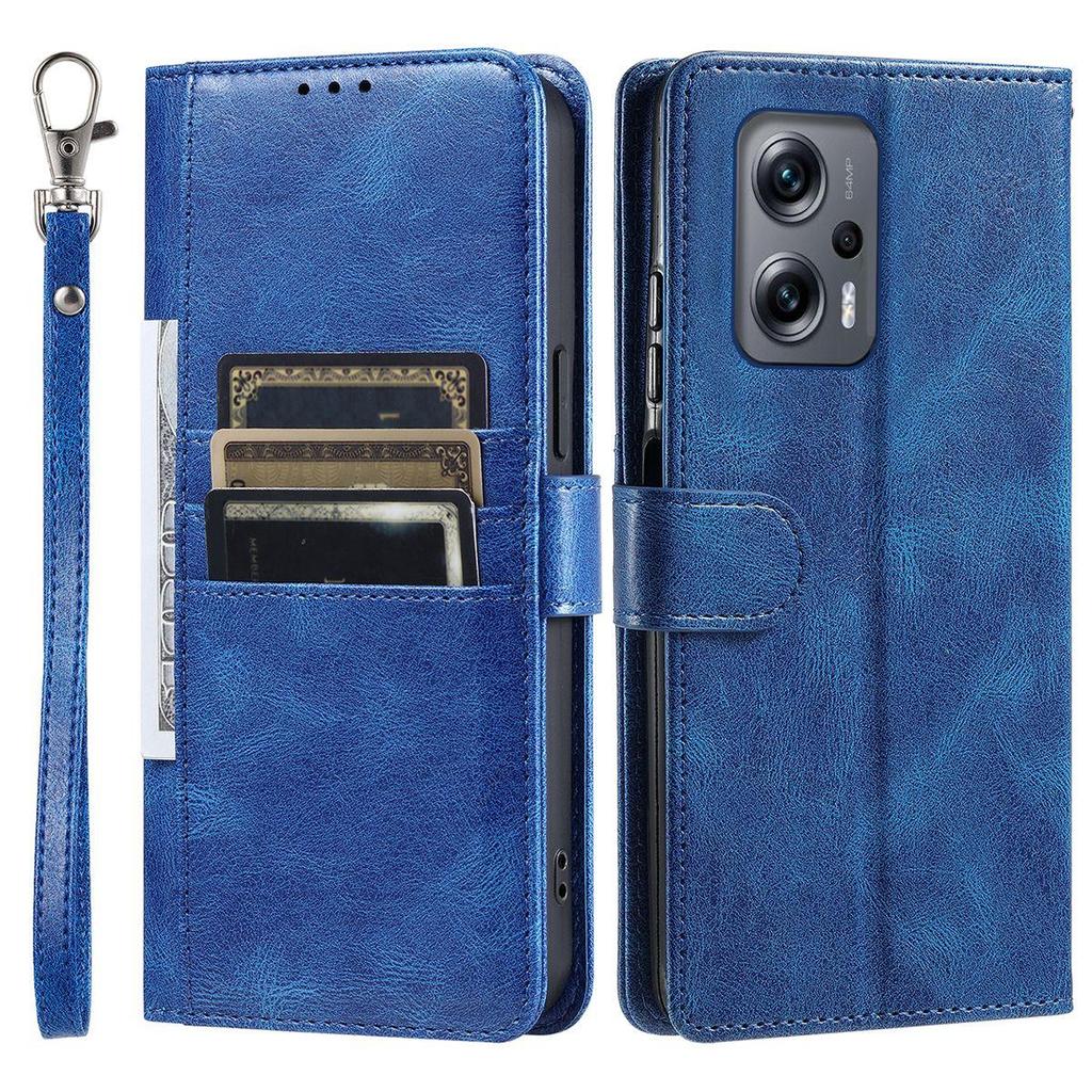 Cover for Xiaomi POCO X4 GT Retro PU Leather Flip Wallet Phone Case Multi Card Slots