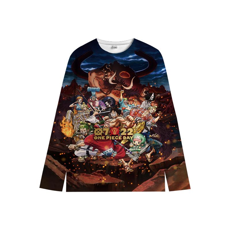 One Piece Luffy свитер Chopper Boys Girls Милая толстовка Zoro Sanji Kids Family Новогодние толстовки с круглым вырезом