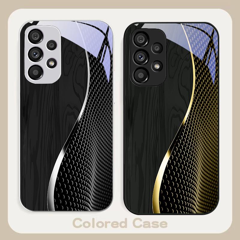 Сетка с текстурой дерева черная Для Samsung S8 S9 S10 20 U ltra S21 Pro S22 Plus S23 FE S24 Ultra 22 S25 Edge S25Ultra Стеклянный Чехол для Телефона