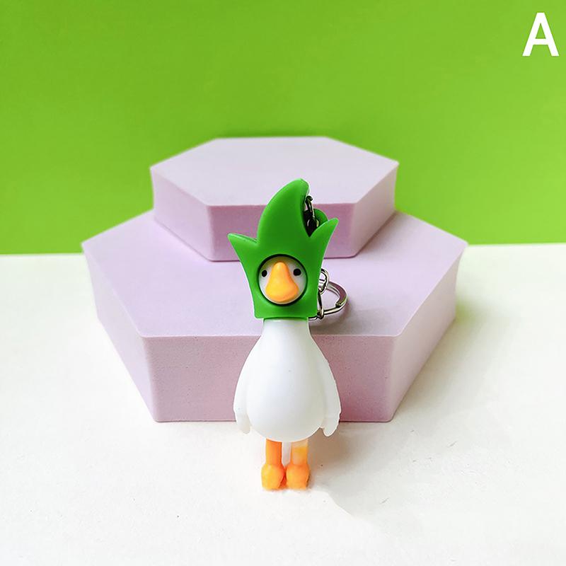 Милый брелок в виде цветка утки, животного, для женщин, мужчин, друзей, подарок, креативный, забавный, мультяшный, гусь, кукла, сумка, брелок для автомобиля