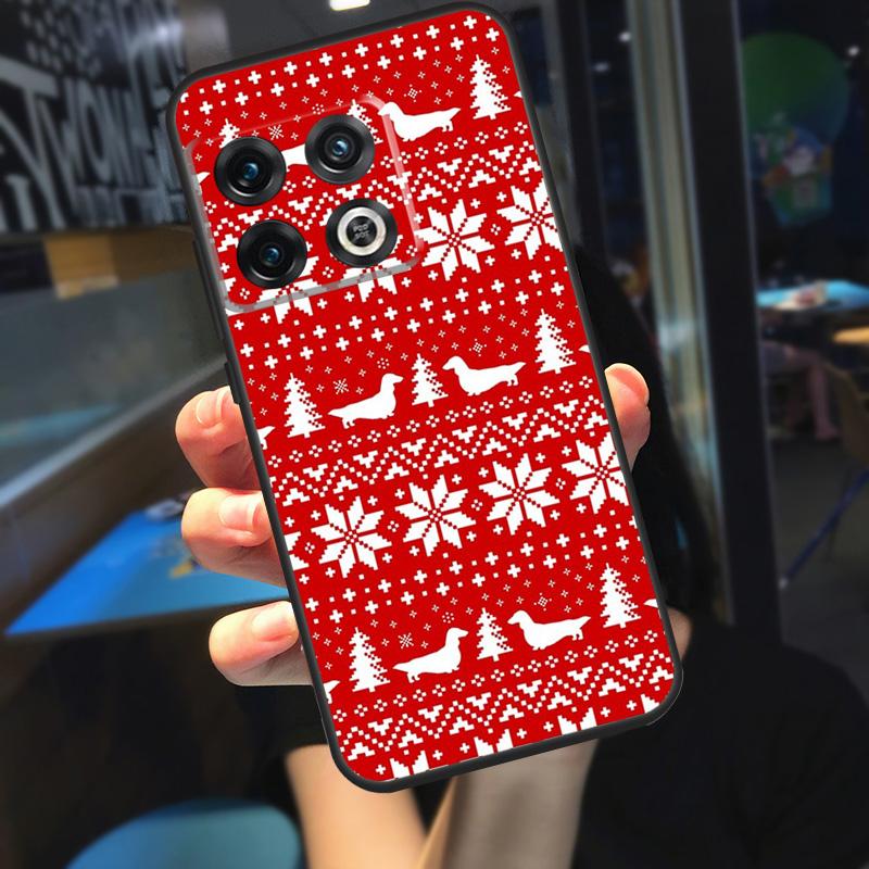 Чехол с рисунком рождественского свитера «Такса» для OnePlus 10 9 Pro 8T 9RT 10T Ace OnePlus Nord N10 N20 N100 N200 2T CE 2 Lite