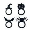 Unique Halloween Pumpkin/Bat/Spiders Shape Napkin Holder Witch Hat Napkin Rings Decorative Napkin Rings for Halloween