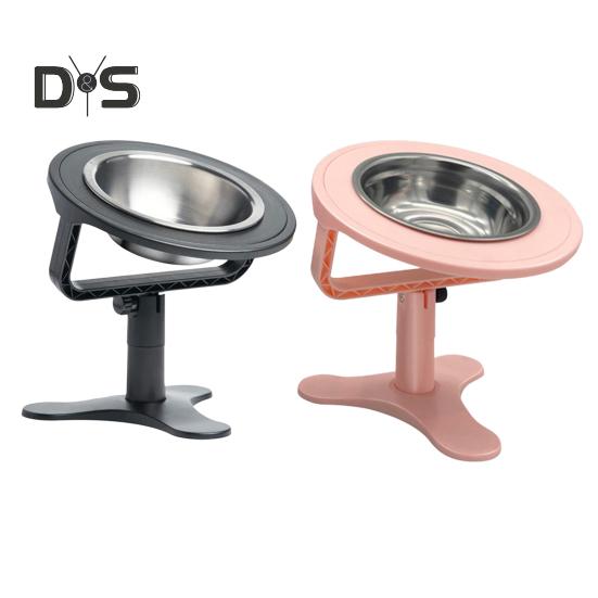 Поднятая миска для кошачьего корма, регулируемая наклонная миска из нержавеющей стали для домашних животных, нескользящая приподнятая кормушка для домашних кошек и собак