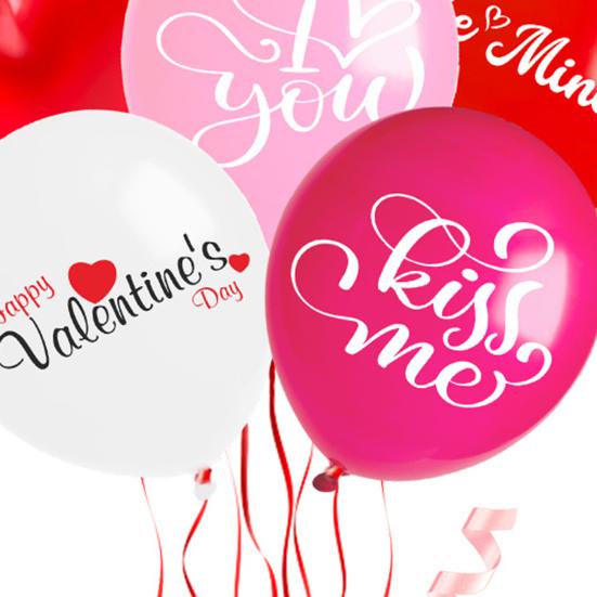 16 шт. набор воздушных шаров на день Святого Валентина с принтом романтических букв и воздушными шарами в форме сердца любви, украшение своими руками, макет сцены, принадлежности для украшения праздничной вечеринки