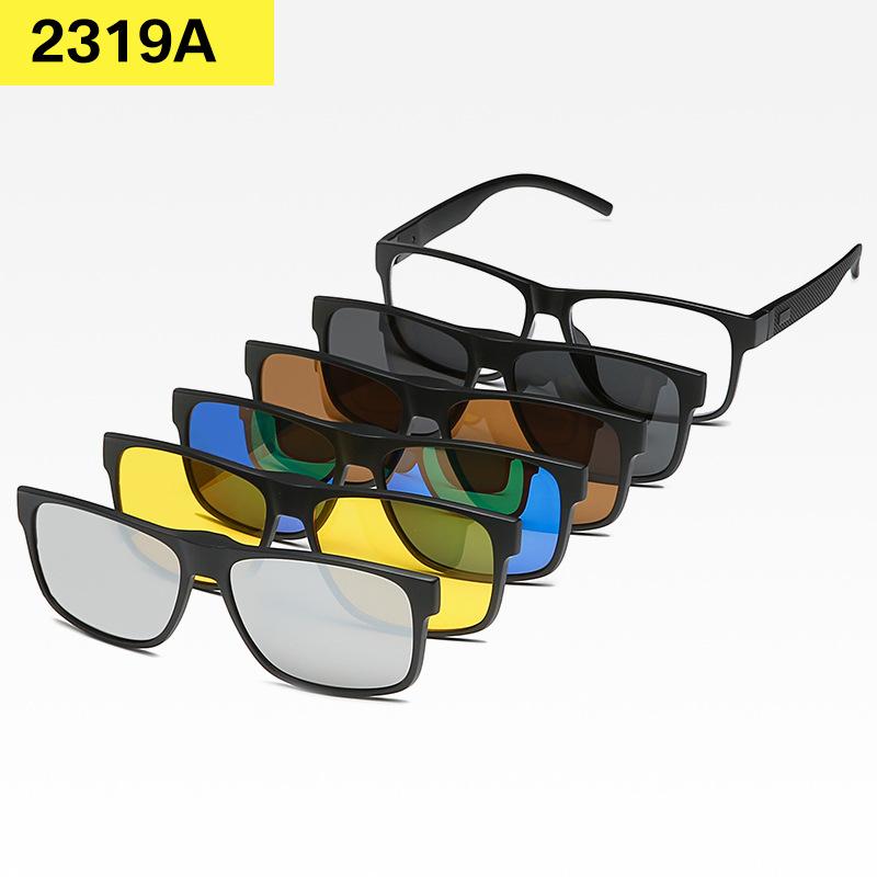 2249A 6 в 1 оправа для очков для мужчин и женщин с 5 шт. клипсами на поляризованные солнцезащитные очки магнитные очки мужские компьютерные оптические