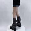 Y2k Striped Foot Covers Cotton Boot Socks Japanese Leg Warmers  Women Girls