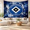 Футбольный настенный гобелен Hamburger SV, Настенное панно из мягкой ткани, Декоративный фон для спальни, Настенное искусство для дома