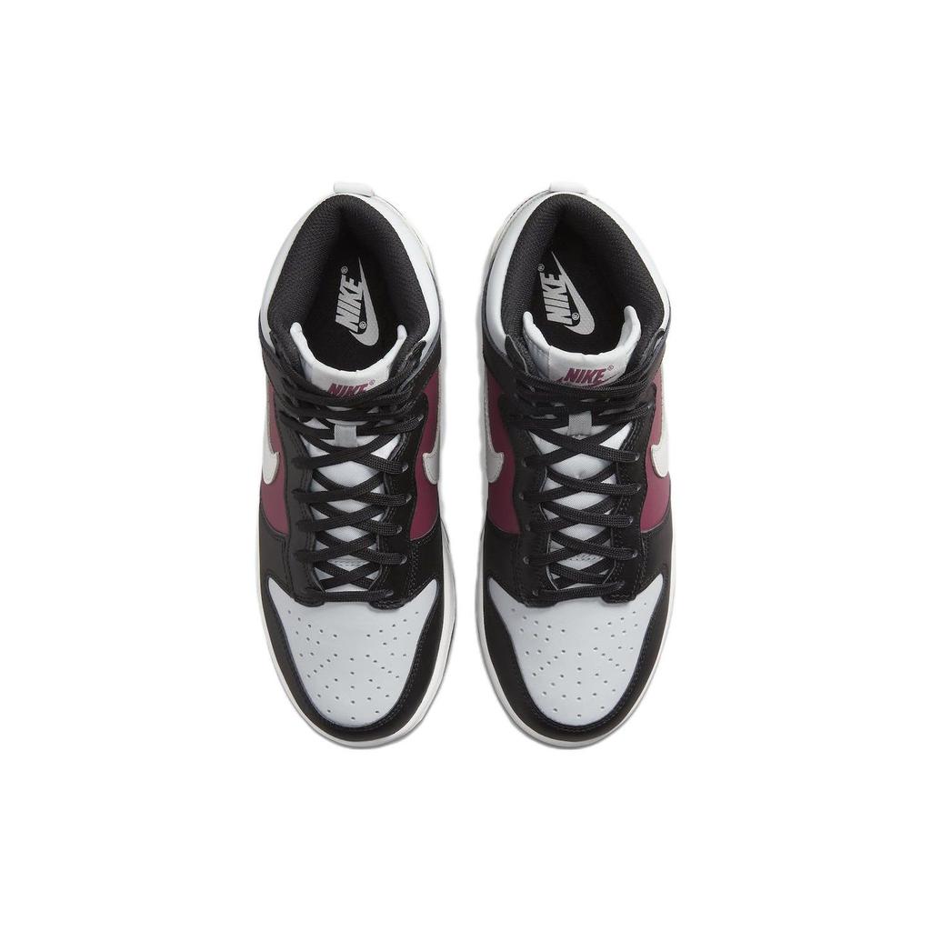 Nike Dunk High Black Rosewood Women Sneakers Red Pure-Platinum Summit-White DD1869-005