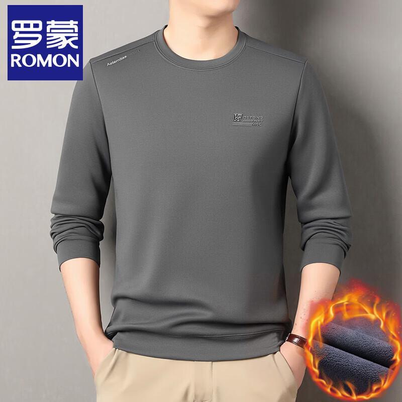 ROMON Men's Crew Neck Casual Tops