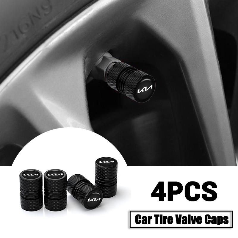 AANG1 4 PCS Aluminum Car Wheel Tire Valve Cover Protective Cover for Kia Rio K5 K2 Sportage Ceed Sorento Picanto Stinger Soul