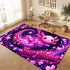 Axolotl Theme Soft Crystal Velvet Rug Custom Name & Text Print Non Slip Floor Rug for Bedroom Living Room