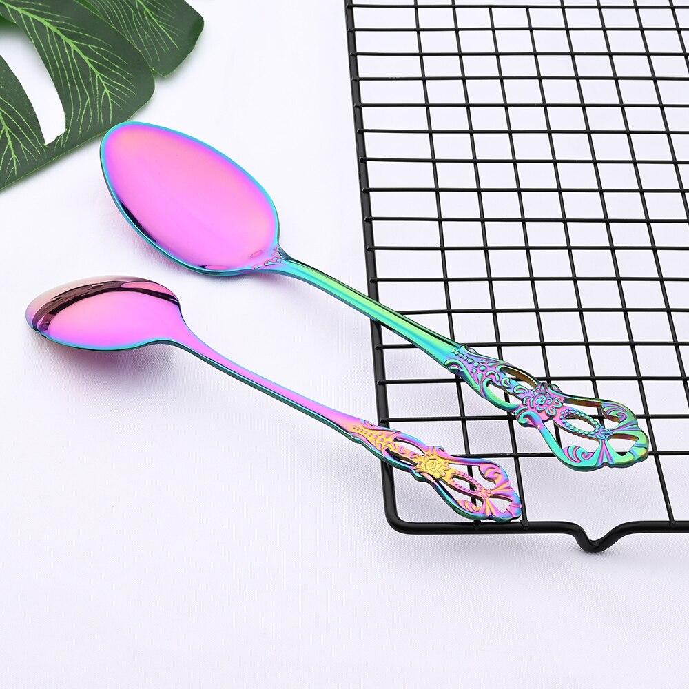 16Pcs/4Set Royal Gold Flatware Mirror Polish Stainless Steel Dinnerware Knife Fork Spoon For Wedding Housewarming Event Party