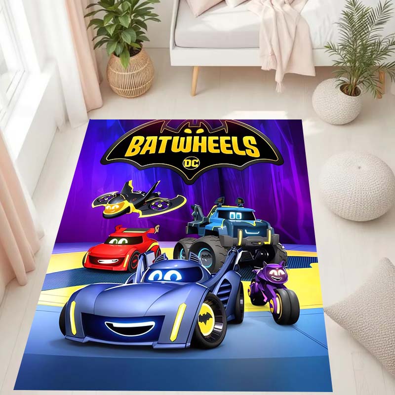 2026 New Batman Batmobile Background Non-Slip Rug, Rectangular Rug, Suitable for Living Room and Bedroom Decor