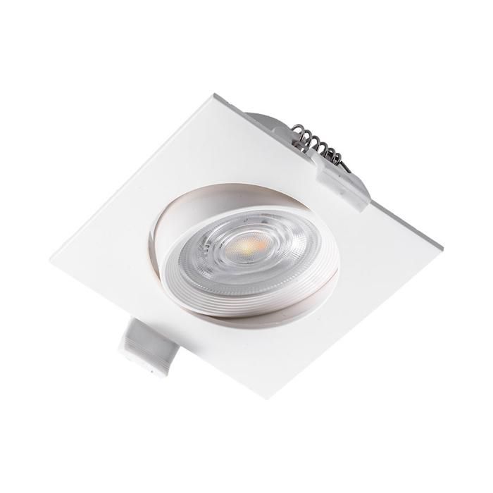 Spot LED encastrable 3en1 carré blanc 7W IP20