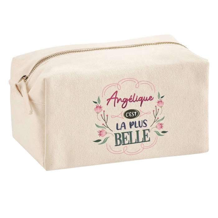 Trousse multifonction Angélique la plus belle Cadeau Anniversaire Noël Idée Personnalisé | Trousse Scolaire Fournitures Bureau