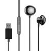 Кабель 2,5 м USB Внутриканальные Проводные Наушники с Микрофоном Стерео Бас Наушники для Компьютера Ноутбука Настольного Компьютера Гарнитура Шумоподавление