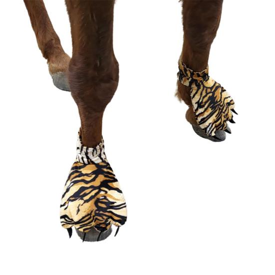 1 Pair Horse Decor Boots Hooves To Feet Horseshoe Wrapped Wear Resistant Easy Wear Horse Hoof