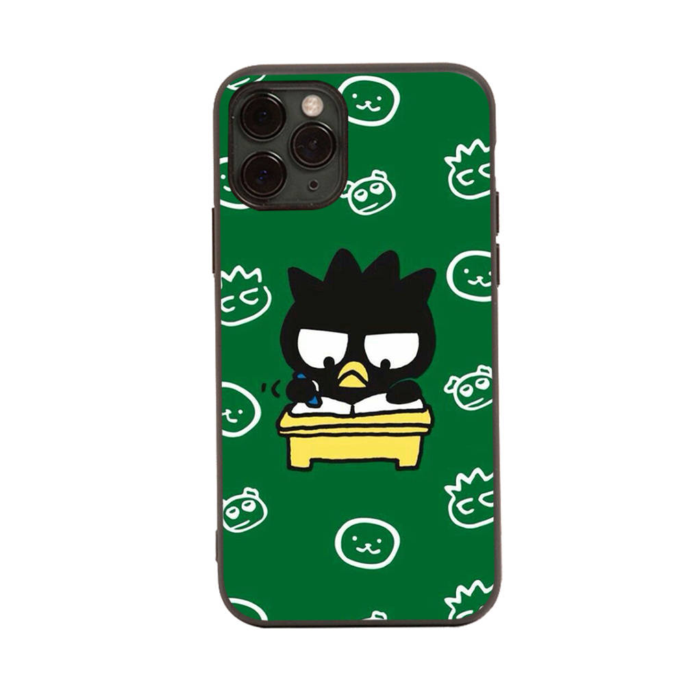 HK7 Cute Badtz Maru Black Sofe Case for iPhone 16 15 Plus 14 13 Pro 8 SE XR XS Max P30 Nova 5T Y5P Y6 Y7 Y8P Y9 Realme C30 C33 C31 VIVO Y36 V27