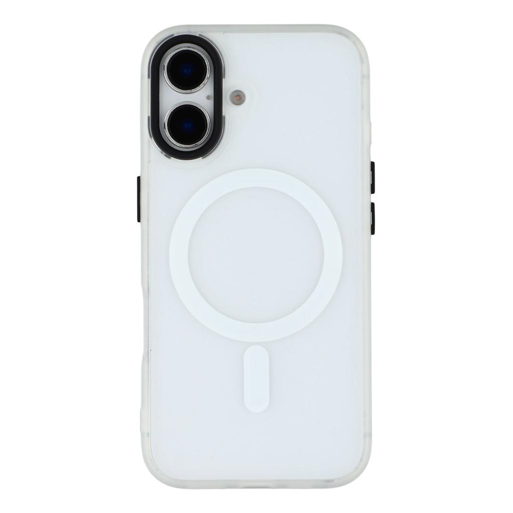For iPhone 16 Case Compatible with MagSafe Skin-Touch PC+TPU Phone Cover