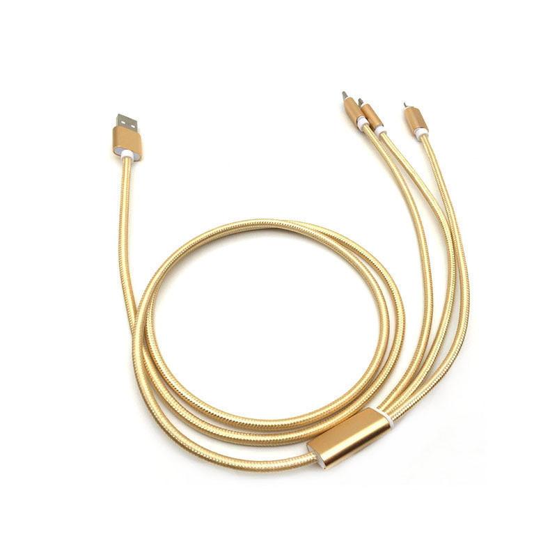 USB 3-в-1 Зарядный кабель Micro Type-C Кабель для синхронизации данных Для iPhone 5 6 7plus Android