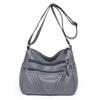 New Washed Leather Women's Bag Middle-aged Crossbody Shoulder Bag Soft Leather Multi-Pocket Slant Mother Bag