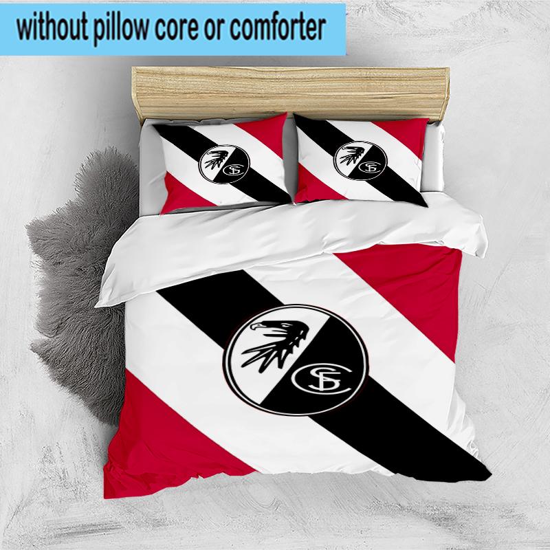 3PCS Eagle Symbol Frei-burg Football Bedding Set,Including 1pc Duvet Cover And 2pcs Pillowcases Perfect for Bedroom, Dormitory, Fan Christmas gift